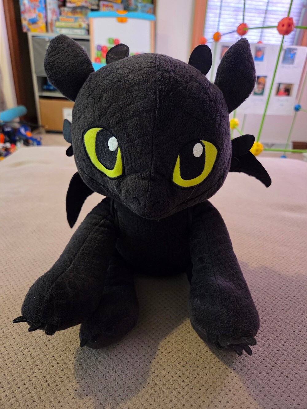 Build a Bear 14" Toothless Plush  Black with Red Tail/Wings How to Train Your